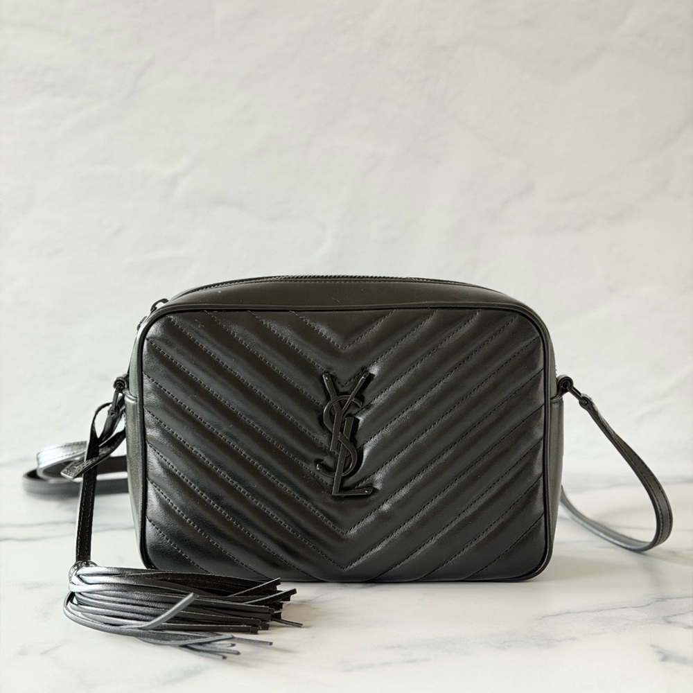 Yves Saint Laurent Lou Mattelassé Medium Camera Bag w/ Tassels